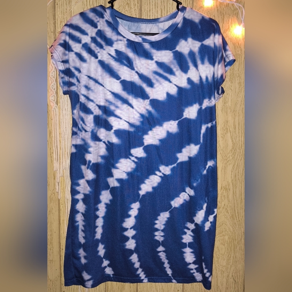 CLOSET CLOSEDOWN ⚠️🚨SHEIN Blue T Shirt Short Sleeve Dress